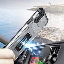 Заредете изображение във визуализатора на галерията – Crystal Ring Case Kickstand Tough Rugged Cover for iPhone XS / iPhone X green - TopMag
