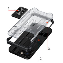 Заредете изображение във визуализатора на галерията – Crystal Ring Case Kickstand Tough Rugged Cover for iPhone 11 Pro Max black - TopMag
