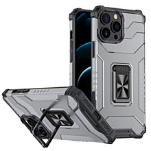 Заредете изображение във визуализатора на галерията – Crystal Ring Case Kickstand Tough Rugged Cover for iPhone 11 Pro Max black - TopMag
