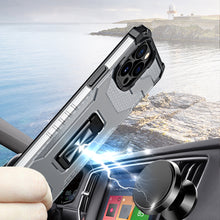Заредете изображение във визуализатора на галерията – Crystal Ring Case Kickstand Tough Rugged Cover for iPhone 11 Pro Max black - TopMag
