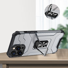 Заредете изображение във визуализатора на галерията – Crystal Ring Case Kickstand Tough Rugged Cover for iPhone 11 Pro Max black - TopMag
