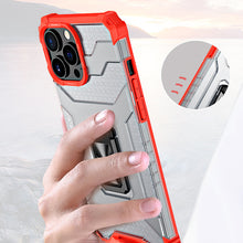 Заредете изображение във визуализатора на галерията – Crystal Ring Case Kickstand Tough Rugged Cover for iPhone 11 Pro Max red - TopMag
