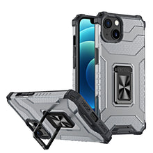 Заредете изображение във визуализатора на галерията – Crystal Ring Case Kickstand Tough Rugged Cover for iPhone 12 mini black - TopMag
