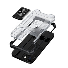 Заредете изображение във визуализатора на галерията – Crystal Ring Case Kickstand Tough Rugged Cover for iPhone 12 mini black - TopMag
