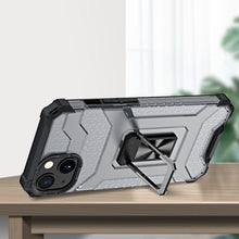 Заредете изображение във визуализатора на галерията – Crystal Ring Case Kickstand Tough Rugged Cover for iPhone 12 mini black - TopMag
