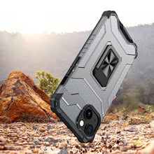 Заредете изображение във визуализатора на галерията – Crystal Ring Case Kickstand Tough Rugged Cover for iPhone 12 mini black - TopMag

