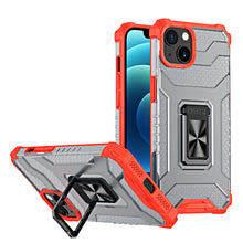 Заредете изображение във визуализатора на галерията – Crystal Ring Case Kickstand Tough Rugged Cover for iPhone 12 red - TopMag
