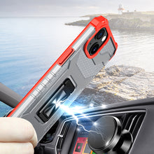 Заредете изображение във визуализатора на галерията – Crystal Ring Case Kickstand Tough Rugged Cover for iPhone 12 red - TopMag
