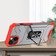Заредете изображение във визуализатора на галерията – Crystal Ring Case Kickstand Tough Rugged Cover for iPhone 12 red - TopMag

