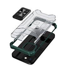 Заредете изображение във визуализатора на галерията – Crystal Ring Case Kickstand Tough Rugged Cover for iPhone 12 green - TopMag
