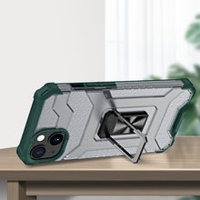 Заредете изображение във визуализатора на галерията – Crystal Ring Case Kickstand Tough Rugged Cover for iPhone 12 green - TopMag
