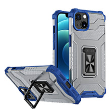 Заредете изображение във визуализатора на галерията – Crystal Ring Case Kickstand Tough Rugged Cover for iPhone 12 blue - TopMag
