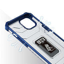 Заредете изображение във визуализатора на галерията – Crystal Ring Case Kickstand Tough Rugged Cover for iPhone 12 blue - TopMag
