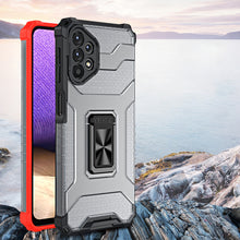 Заредете изображение във визуализатора на галерията – Crystal Ring Case Kickstand Tough Rugged Cover for Samsung Galaxy A32 5G red - TopMag
