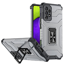 Заредете изображение във визуализатора на галерията – Crystal Ring Case Kickstand Tough Rugged Cover for Samsung Galaxy A72 4G black - TopMag
