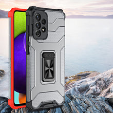 Заредете изображение във визуализатора на галерията – Crystal Ring Case Kickstand Tough Rugged Cover for Samsung Galaxy A72 4G black - TopMag
