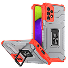 Заредете изображение във визуализатора на галерията – Crystal Ring Case Kickstand Tough Rugged Cover for Samsung Galaxy A72 4G red - TopMag

