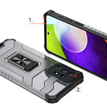 Заредете изображение във визуализатора на галерията – Crystal Ring Case Kickstand Tough Rugged Cover for Samsung Galaxy A72 4G green - TopMag
