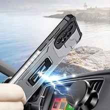 Заредете изображение във визуализатора на галерията – Crystal Ring Case Kickstand Tough Rugged Cover for Samsung Galaxy A72 4G green - TopMag
