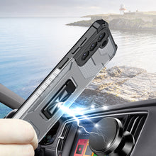 Заредете изображение във визуализатора на галерията – Crystal Ring Case Kickstand Tough Rugged Cover for Samsung Galaxy S21+ 5G (S21 Plus 5G) black - TopMag

