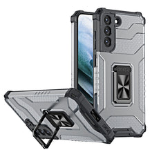 Заредете изображение във визуализатора на галерията – Crystal Ring Case Kickstand Tough Rugged Cover for Samsung Galaxy S21+ 5G (S21 Plus 5G) black - TopMag
