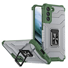 Заредете изображение във визуализатора на галерията – Crystal Ring Case Kickstand Tough Rugged Cover for Samsung Galaxy S21+ 5G (S21 Plus 5G) green - TopMag
