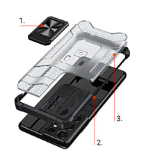 Заредете изображение във визуализатора на галерията – Crystal Ring Case Kickstand Tough Rugged Cover for Samsung Galaxy S21 Ultra 5G green - TopMag
