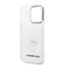 Заредете изображение във визуализатора на галерията – Original Pouch KARL LAGERFELD Ikonik Choupette KLHCP14S3DRKCK for Iphone 14 Pro transparent
