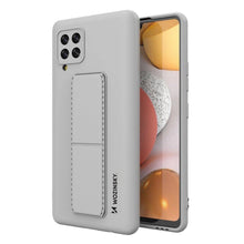 Заредете изображение във визуализатора на галерията – Wozinsky Kickstand Case Silicone Stand Cover for Samsung Galaxy A42 5G Gray

