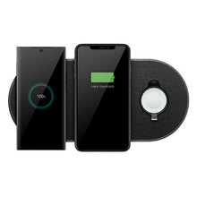 Заредете изображение във визуализатора на галерията – UNIQ Ład. indukcyjna Aereo Plus 3w1 30W Fast charge czarny/obisdian knit black (LITHOS Collective) - TopMag
