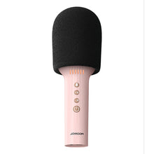 Заредете изображение във визуализатора на галерията – Joyroom wireless karaoke microphone with Bluetooth 5.0 speaker 1200mAh pink (JR-MC5 Pink) - TopMag

