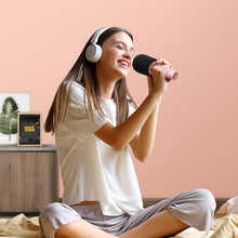 Заредете изображение във визуализатора на галерията – Joyroom wireless karaoke microphone with Bluetooth 5.0 speaker 1200mAh pink (JR-MC5 Pink) - TopMag
