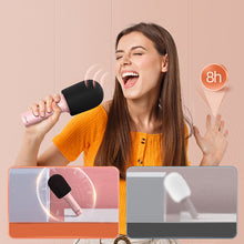 Заредете изображение във визуализатора на галерията – Joyroom wireless karaoke microphone with Bluetooth 5.0 speaker 1200mAh pink (JR-MC5 Pink) - TopMag
