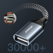 Заредете изображение във визуализатора на галерията – Joyroom USB 2.0 (female) - USB (male) Extension Cable 2m grey (S-2030N13 grey) - TopMag
