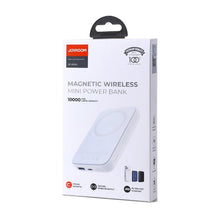 Заредете изображение във визуализатора на галерията – Joyroom Power Bank 10000mAh 20W Power Delivery Quick Charge 15W Magnetic Qi Wireless Charger for iPhone Compatible with MagSafe white (JR-W020 white) - TopMag
