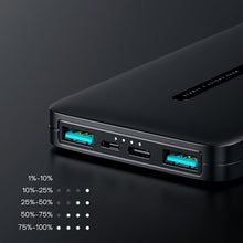 Заредете изображение във визуализатора на галерията – Joyroom powerbank 10000mAh 2,1A 2x USB black (JR-T012 black) - TopMag
