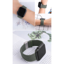 Заредете изображение във визуализатора на галерията – Strap Fabric Watch Band 8/7/6 / SE / 5/4/3/2 (41mm / 40mm / 38mm) Braided Fabric Strap Watch Bracelet Black (5) - TopMag
