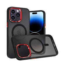 Заредете изображение във визуализатора на галерията – Tel Protect Magnetic Carbon Case for Iphone 15 Pro Black-red
