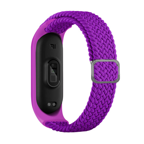 Strap Fabric replacement band strap for Xiaomi Mi Band 6 / 5 / 4 / 3 braided cloth bracelet purple - TopMag