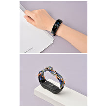 Заредете изображение във визуализатора на галерията – Strap Fabric replacement band strap for Xiaomi Mi Band 6 / 5 / 4 / 3 braided cloth bracelet orange - TopMag
