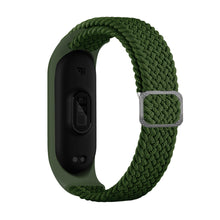 Заредете изображение във визуализатора на галерията – Strap Fabric replacement band strap for Xiaomi Mi Band 6 / 5 / 4 / 3 braided cloth bracelet green - TopMag

