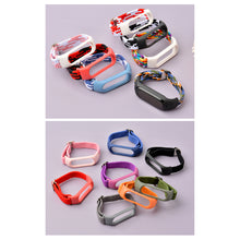Заредете изображение във визуализатора на галерията – Strap Fabric replacement band strap for Xiaomi Mi Band 6 / 5 / 4 / 3 braided cloth bracelet black-white - TopMag
