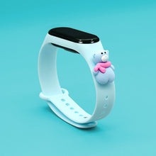 Заредете изображение във визуализатора на галерията – Strap Xmas Wristband for Xiaomi Mi Band 4 / Mi Band 3 Christmas Silicone Strap Bracelet Blue (Teddy Bear) - TopMag
