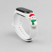 Заредете изображение във визуализатора на галерията – Strap Xmas Wristband for Xiaomi Mi Band 4 / Mi Band 3 Christmas Silicone Strap Bracelet White (Snowman 1) - TopMag
