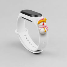 Заредете изображение във визуализатора на галерията – Strap Xmas Wristband for Xiaomi Mi Band 4 / Mi Band 3 Christmas Silicone Strap Bracelet White (Snowman 2) - TopMag
