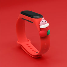 Заредете изображение във визуализатора на галерията – Strap Xmas Wristband for Xiaomi Mi Band 4 / Mi Band 3 Christmas Silicone Strap Bracelet Red (Santa 1) - TopMag
