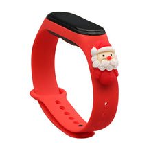 Заредете изображение във визуализатора на галерията – Strap Xmas Wristband for Xiaomi Mi Band 4 / Mi Band 3 Christmas Silicone Strap Bracelet Red (Santa 2) - TopMag
