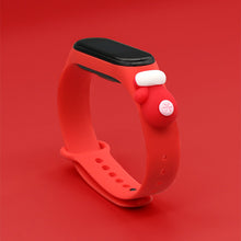 Заредете изображение във визуализатора на галерията – Strap Xmas Wristband for Xiaomi Mi Band 4 / Mi Band 3 Christmas Silicone Strap Bracelet Red (Glove) - TopMag
