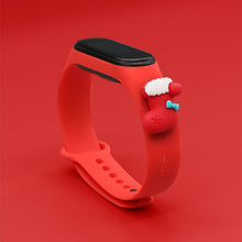 Заредете изображение във визуализатора на галерията – Strap Xmas Wristband for Xiaomi Mi Band 4 / Mi Band 3 Christmas Silicone Strap Bracelet Red (Sock) - TopMag
