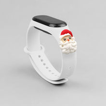 Заредете изображение във визуализатора на галерията – Strap Xmas Wristband for Xiaomi Mi Band 6 / Mi Band 5 Christmas Silicone Strap Bracelet White (Santa) - TopMag
